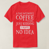 T-shirt Un Jour Sans Café, C'Est Comme Si J'Avais N (Design devant)