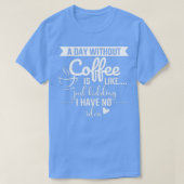 T-shirt Un Jour Sans Café, C'Est Comme Si J'Avais N (Design devant)