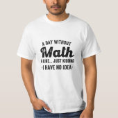 T-shirt Un jour sans maths c'est comme une blague je n'ai  (Devant)