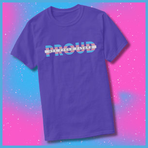 T-shirt Un joyeux Ally Transgenre Droits Texte Personnalis