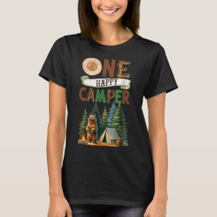 T-shirt Un joyeux campeur premier anniversaire famille cam