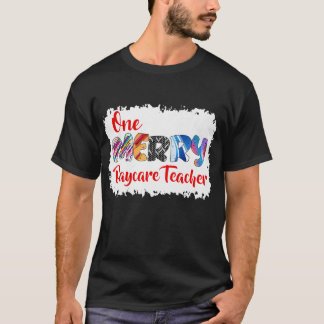 T-shirt Un Joyeux enseignant de garderie Noël PJ Xmas Matc