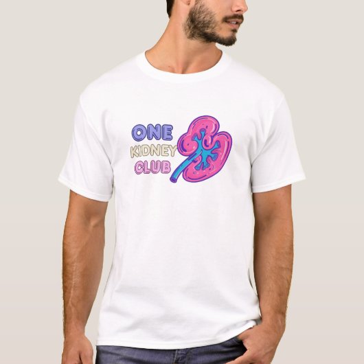 T-shirt UN KIDNEY CLUB, KIDNEY Transplant (Devant)