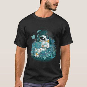 T-shirt Un lecteur vit mille vies - Cosmonaute sous