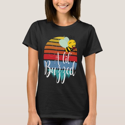 T-shirt Un lil' Buzzed Bee wine 1 (Devant)