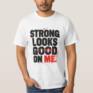 T-shirt Un look fort me va bien – Typographie de motivatio