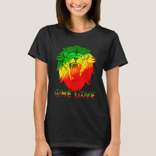 T-shirt Un Love Rasta Reggae Rastafarian Lion De Juda Ja