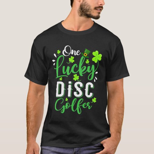 T-shirt Un Lucky Disk Golfer Shamrock Leprechaun Casquette (Devant)
