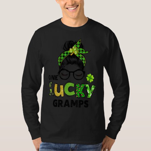 T-shirt Un Lucky Gramps Messy Bun Leopard Da Patrick (Devant)