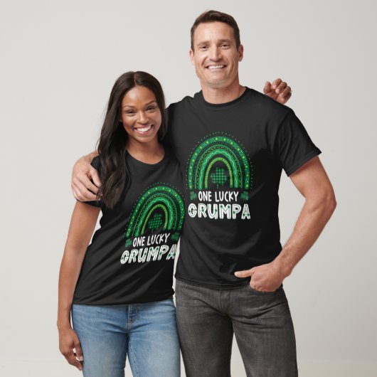 T-shirt Un Lucky Grumpa Shamrock Patrick's Day Rainbow Ir (Unisexe)