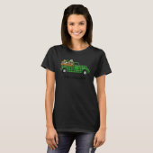 T-shirt Un Lucky Jojo Truck Green Plaid Shamrocks St Part (Devant entier)