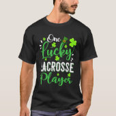T-shirt Un Lucky Lacrosse Player Shamrock St patrick Casqu (Devant)
