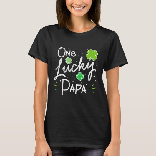 T-shirt Un Lucky Papa Fête des pères St Patrick's (Devant)