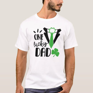 T-shirt Un Lucky Papa Green Jour de la Saint Patrick Homme