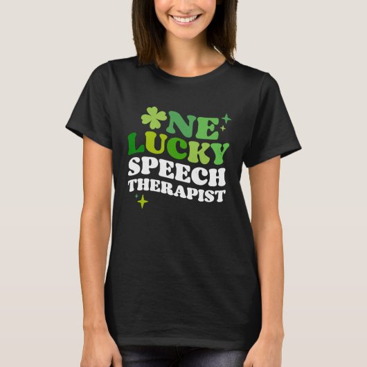T-shirt Un Lucky Speech Therapist irlandais C St Patrick's (Devant)