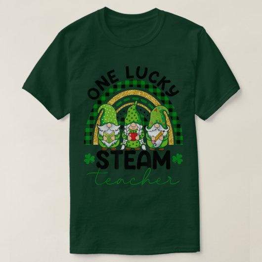 T-shirt Un Lucky STEAM Teacher Gnomes St (Design devant)