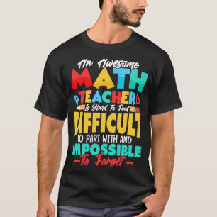 T-shirt Un Magnifique Enseignant En Mathématiques Est Diff