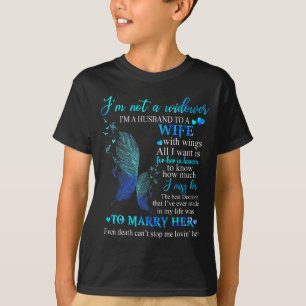 T-shirt Un mari veuf pas à pas femme ailes