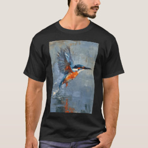 T-shirt Un martin-pêcheur volant au-dessus de l'eau, Oisea