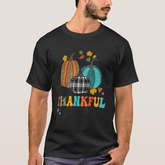 T-shirt Un Merci Citrouilles de poste Thanksgiving F (Devant)