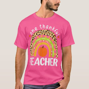 T-shirt Un Merci Maître Thanksgiving Leopard Rainbow