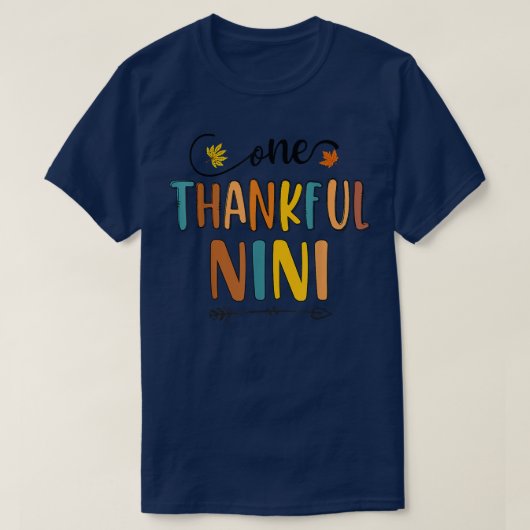 T-shirt Un Merci Nini Automne Automne Thanksgiving (Design devant)