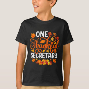 T-shirt Un Merci Secrétaire Funny Automne Automne Thanksgi