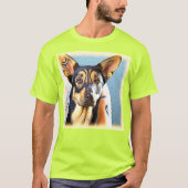 T-shirt "Un mignon chien" jolie photo. Commandez dès maint (Devant)