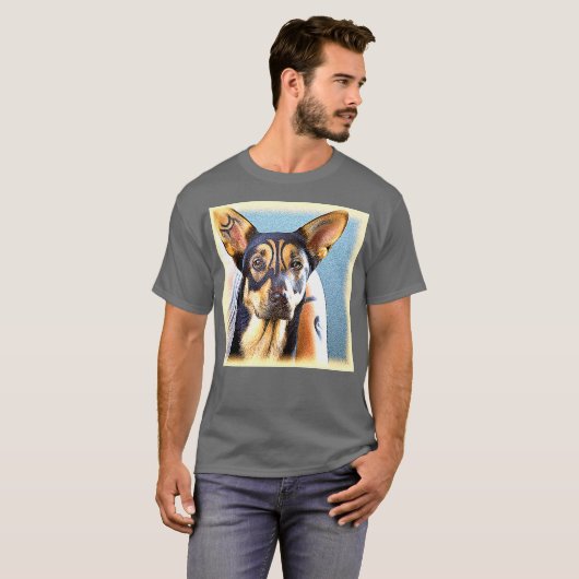 T-shirt "Un mignon chien" jolie photo. Commandez dès maint (Devant entier)