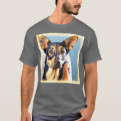 T-shirt "Un mignon chien" jolie photo. Commandez dès maint (Devant)