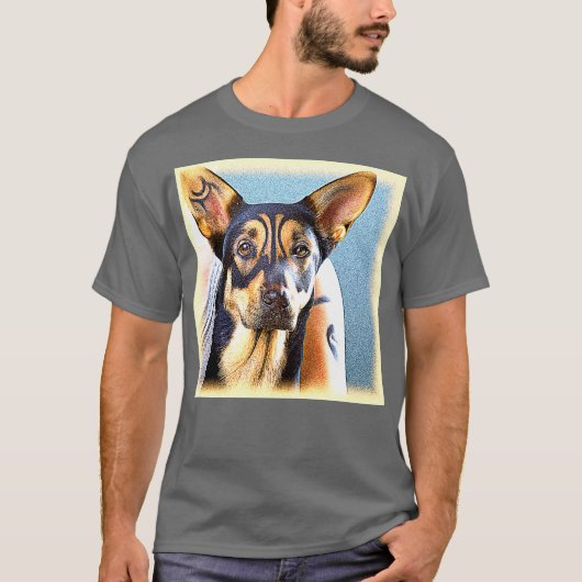 T-shirt "Un mignon chien" jolie photo. Commandez dès maint (Devant)