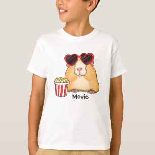 T-shirt Un mignon hamster. fan de cinéma. Amoureux du hams