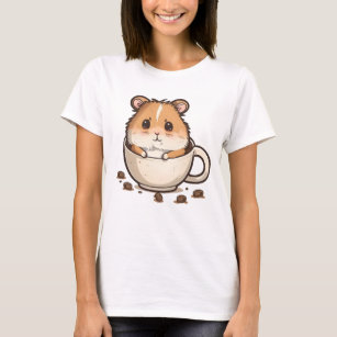 T-shirt Un mignon hamster syrien dans une tasse à café