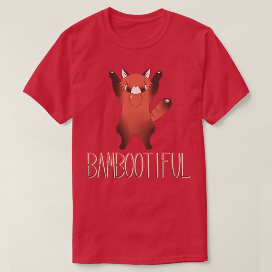 T-shirt Un mignon panda rouge (Design devant)
