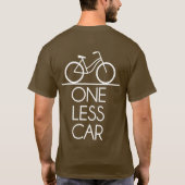 T-shirt Un moins de bicyclette amicale de la terre de (Dos)