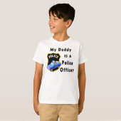 T-shirt Un mon papa est un policier (Devant entier)