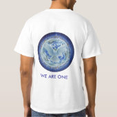 T-shirt Un monde, une vision, un amour, ÉGALE la PAIX SUR (Dos)