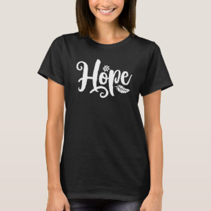 T-shirt Un Mot Qui Dit Hope Cursive Calligraphie