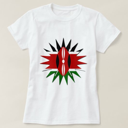 T-shirt Un Motif kenyan dynamique : un art 18 étoiles (Design devant)