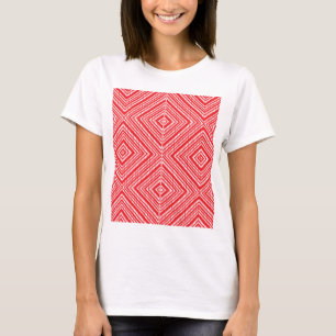 T-shirt Un motif symétrique rouge, orange et p
