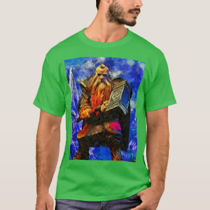 T-shirt Un nain avec un marteau de guerre Art