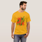 T-shirt Un Neon Vibrant Splash Art Abstrait (Devant entier)