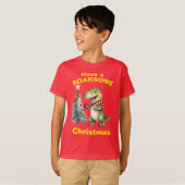 T-shirt Un Noël grandiose, un tee-shirt Dinasaur pour enfa (Devant entier)
