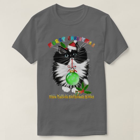 T-shirt Un Noël Tuxedo Kitten (Design devant)