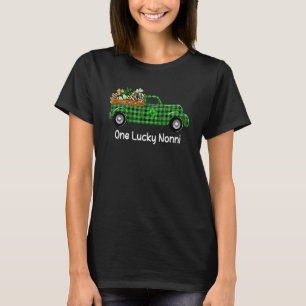 T-shirt Un Nonni Chanceux Vert Carreaux Shamrocks St Pat