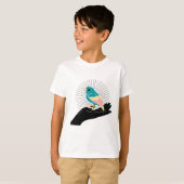 T-shirt un oiseau dans la main (Devant entier)