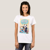 T-shirt Un panda de farniente mangeant de la ramen et disa (Devant entier)