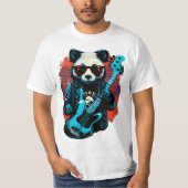 T-shirt Un panda jouant de la guitare (Devant)