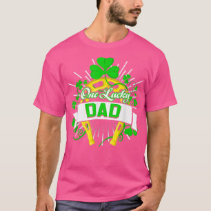 T-shirt Un papa chanceux, heureux cadeaux Shamrocks de Jou