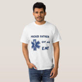 T-shirt Un papa fier d'un EMT (Devant entier)